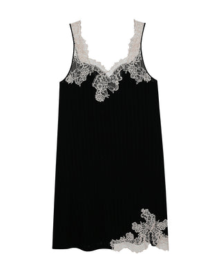 Aimer Lace Wide Shoulder Short Nightgown