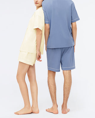 HUXI Cool Feeling Cotton Short- Sleeve Pajama Set