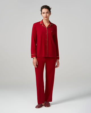 Aimer Long-Sleeve Soft Pajamas Set
