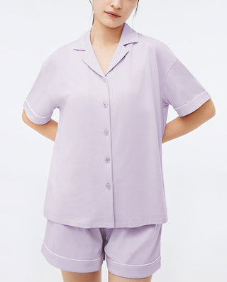 HUXI Cool Feeling Cotton Short- Sleeve Pajama Set