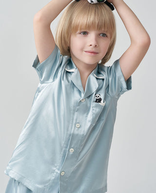 Aimer Kids Boys Silk Short-Sleeve Top