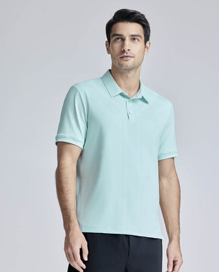 Aimer Men Casual Short-Sleeves Polo Shirt