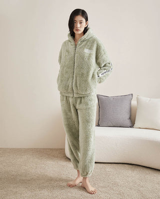 HUXI Soft Velvet Pajama Set