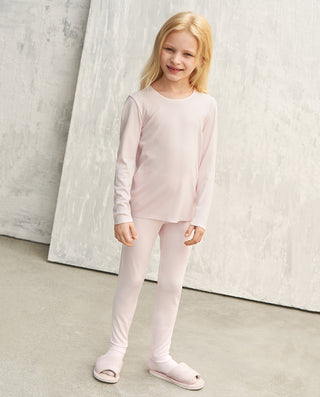 Aimer Kids Round Neck Basic Long John Set For Girls