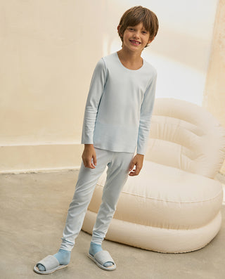 Aimer Kids Round Neck Basic Long John Set For Boys