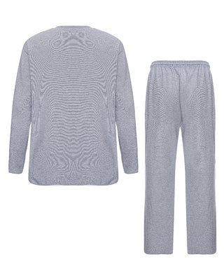 Aimer Men Classic Grey Pajamas Set