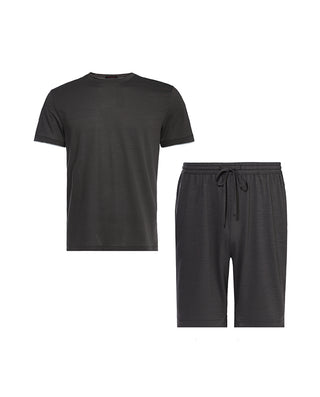 Aimer Men Lyocell Breathable Top & Shorts Set