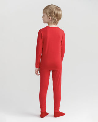 Aimer 儿童红色保暖内衣套装