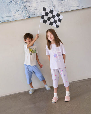 Aimer Kids Short-sleeved Homewear Set For Girls