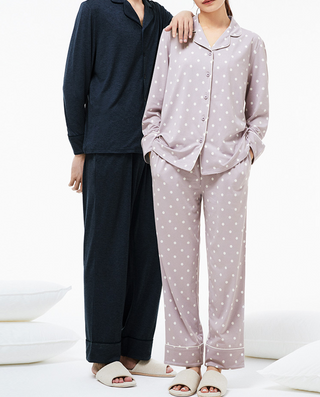 HUXI MEN Long Sleeve Pajamas Set