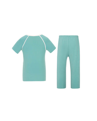 Aimer Kids Short-sleeved Homewear Set With Seaweed Fiber For Boys