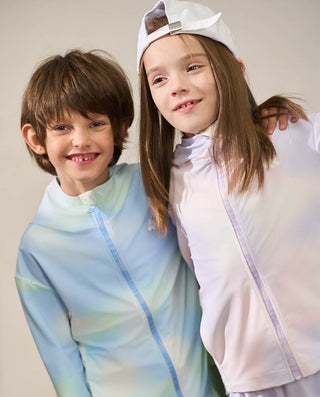 Aimer Kids Long Sleeve Zipper Sun Protection Top For Boys
