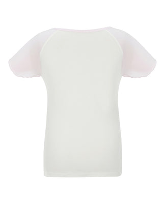 Aimer Kids Milk Short-sleeve Tops Homewear For Girls
