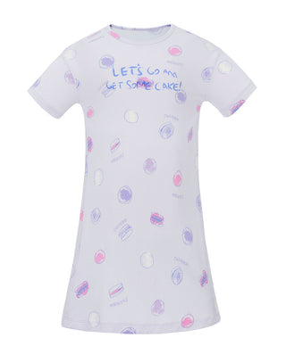 Aimer Kids Modal Short- Sleeved Nightdress For Girls
