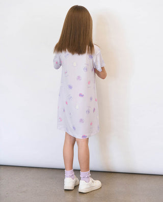 Aimer Kids Modal Short- Sleeved Nightdress For Girls