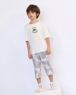 Aimer Kids Milk 7-Points Pants Pyjam For Boys