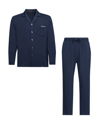 Aimer Men Blue Long sleeves Pajama Set