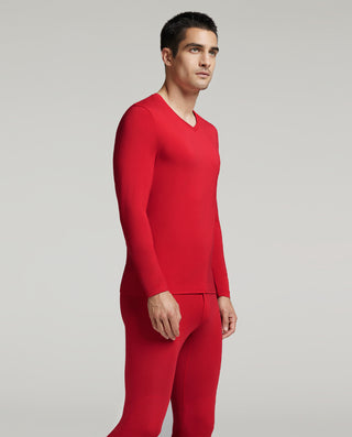 Aimer Men V-neck Long-sleeves Base Layer Set