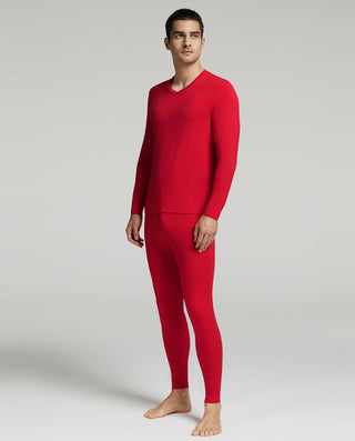 Aimer Men V-neck Long-sleeves Base Layer Set