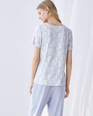 HUXI Short-Sleeve Soft Pajama Set