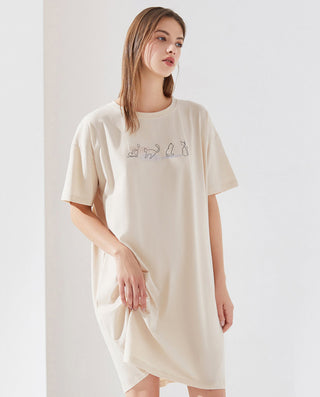 HUXI Cotton Print Nightgown