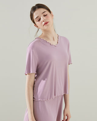 HUXI Soft Short-Sleeve Pajama Set
