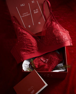 HUXI Lace Bra and Panty Gift Box