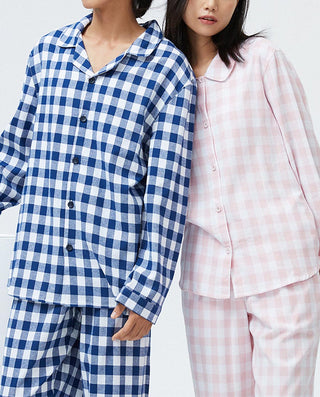 HUXI Men Cotton Classic Pajamas Set