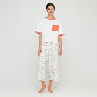 Aimer Soft  Short-Sleeve Pajama Set