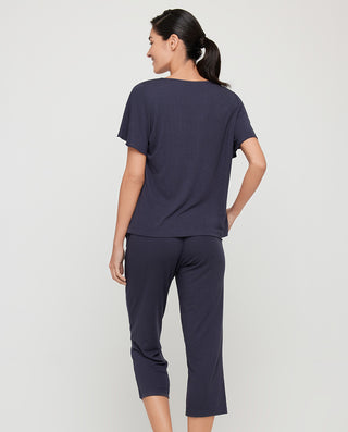 Aimer Soft Short-Sleeve Pajama Set