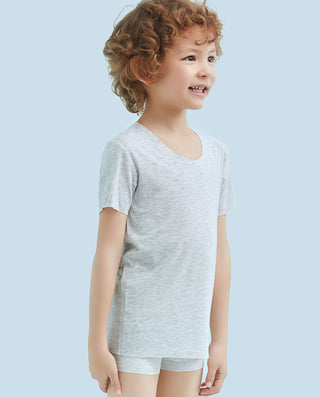 Aimer Kids Short-sleeve Tops Homewear