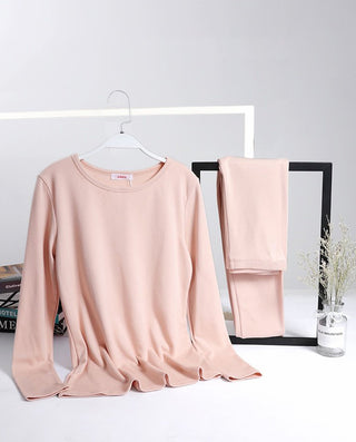 Aimer Long Sleeve Crewneck Thermal Underwear Set