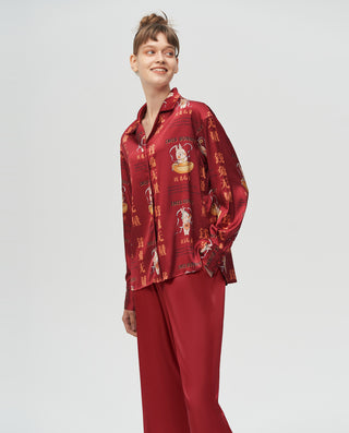 IMIS Long Sleeve Print Pajama Set
