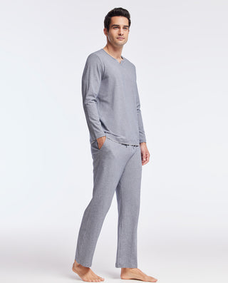 Aimer Men Long Sleeve Classic Pajama Set