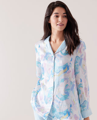 Aimer Silk Long Sleeve Pajamas Set